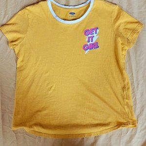 yellow girl t-shirt